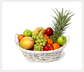 סלסלת פירות מדגסקר סלסלת פירות מדגסקר - מגשי פירות מעוצבים