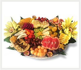 סלסלת פירות פיג’י סלסלת פירות פיג’י - מגשי פירות מעוצבים